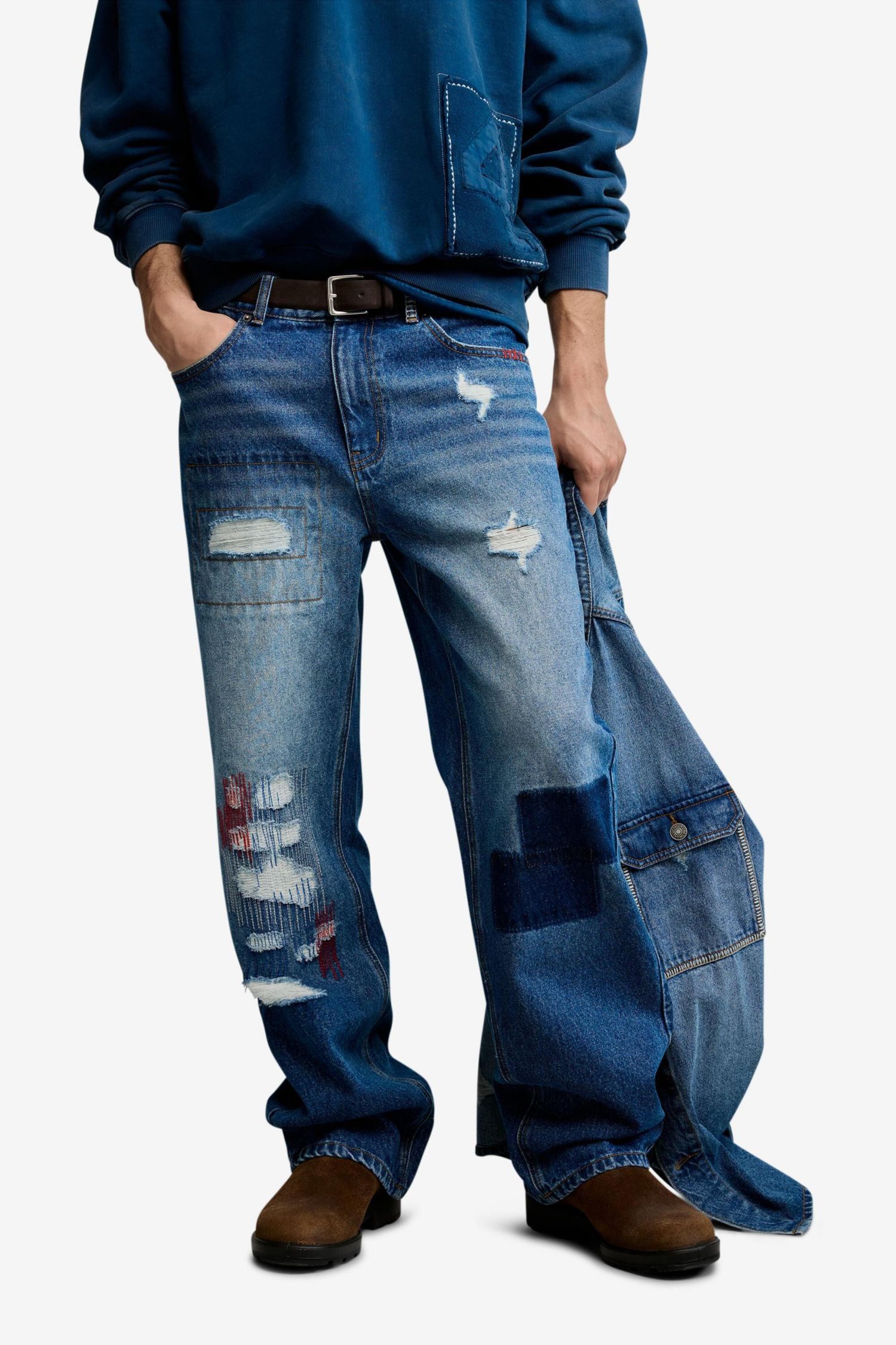 Men's Patched jeans