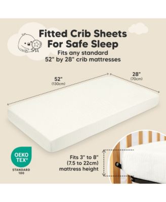 Lyra Muslin Crib Sheets for Boys, Girls, 2pk 52x28 Cotton Baby Crib Mattress Sheets Fitted, Soft, Breathable