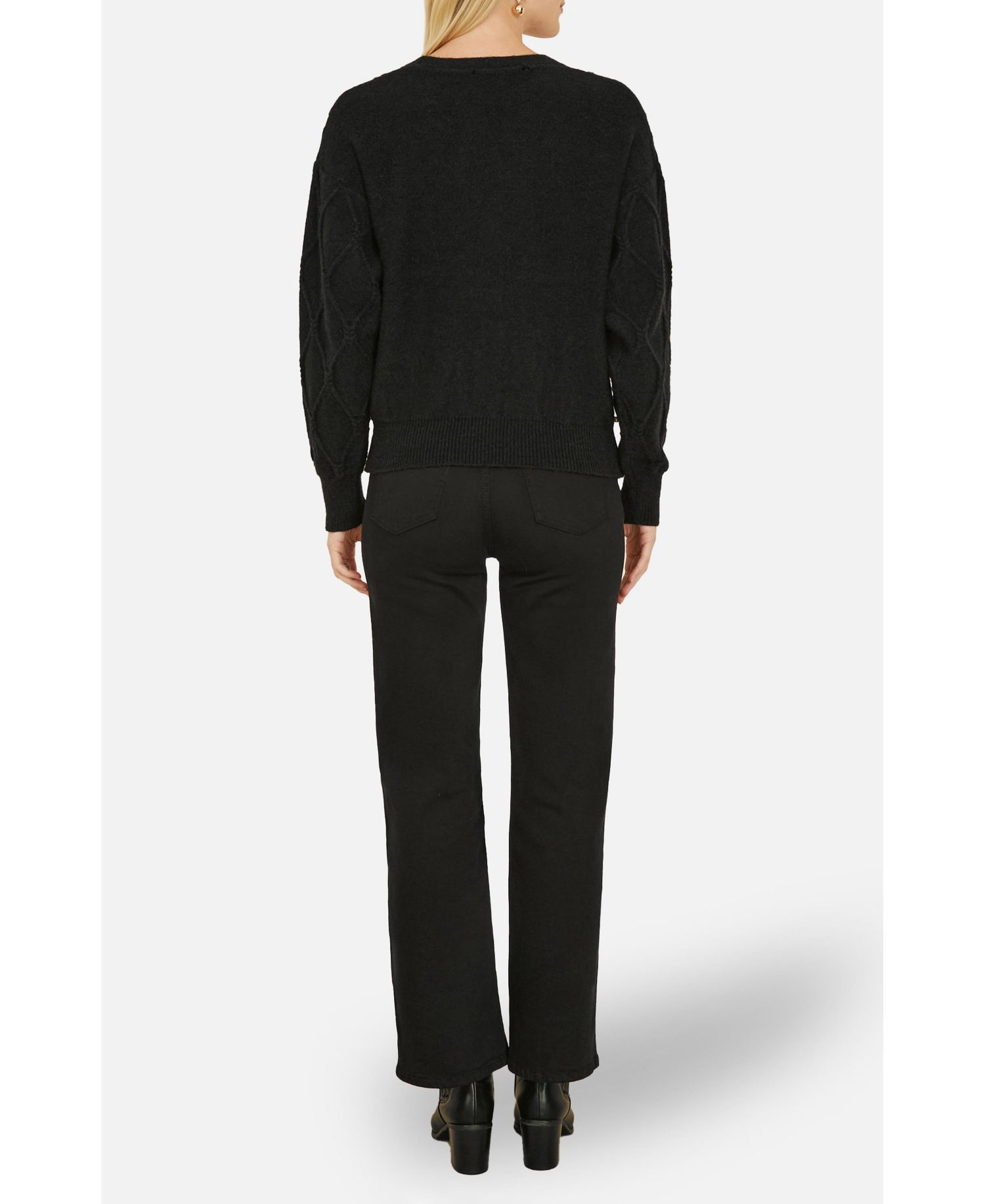 Women's Beaded Cable Knit Cardigan