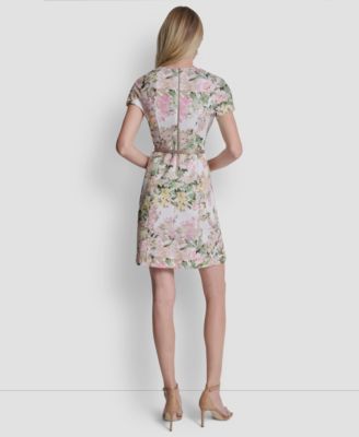 Women's Short-Sleeve Crewneck A-Line Dress