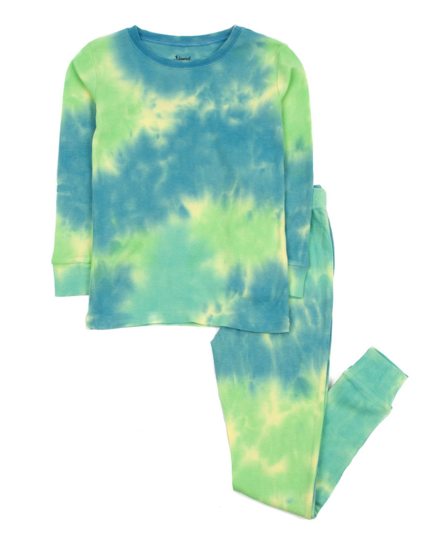 Toddler Matching Family Two Piece Cotton Long Sleeve Tie Dye Pajamas 2T-5T