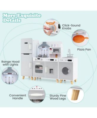 Kids Kitchen Playset 3 in 1 with Refrigerator and Washing Machine