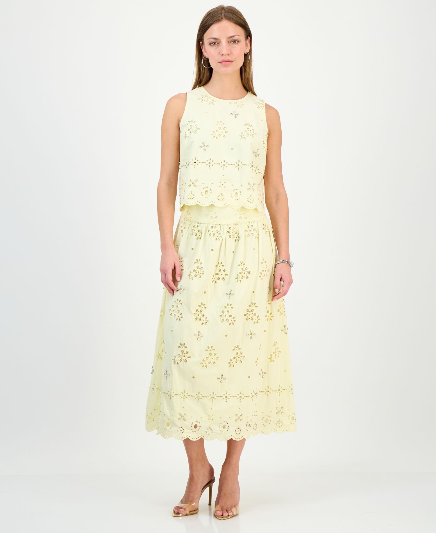 Petite Embellished Midi Skirt