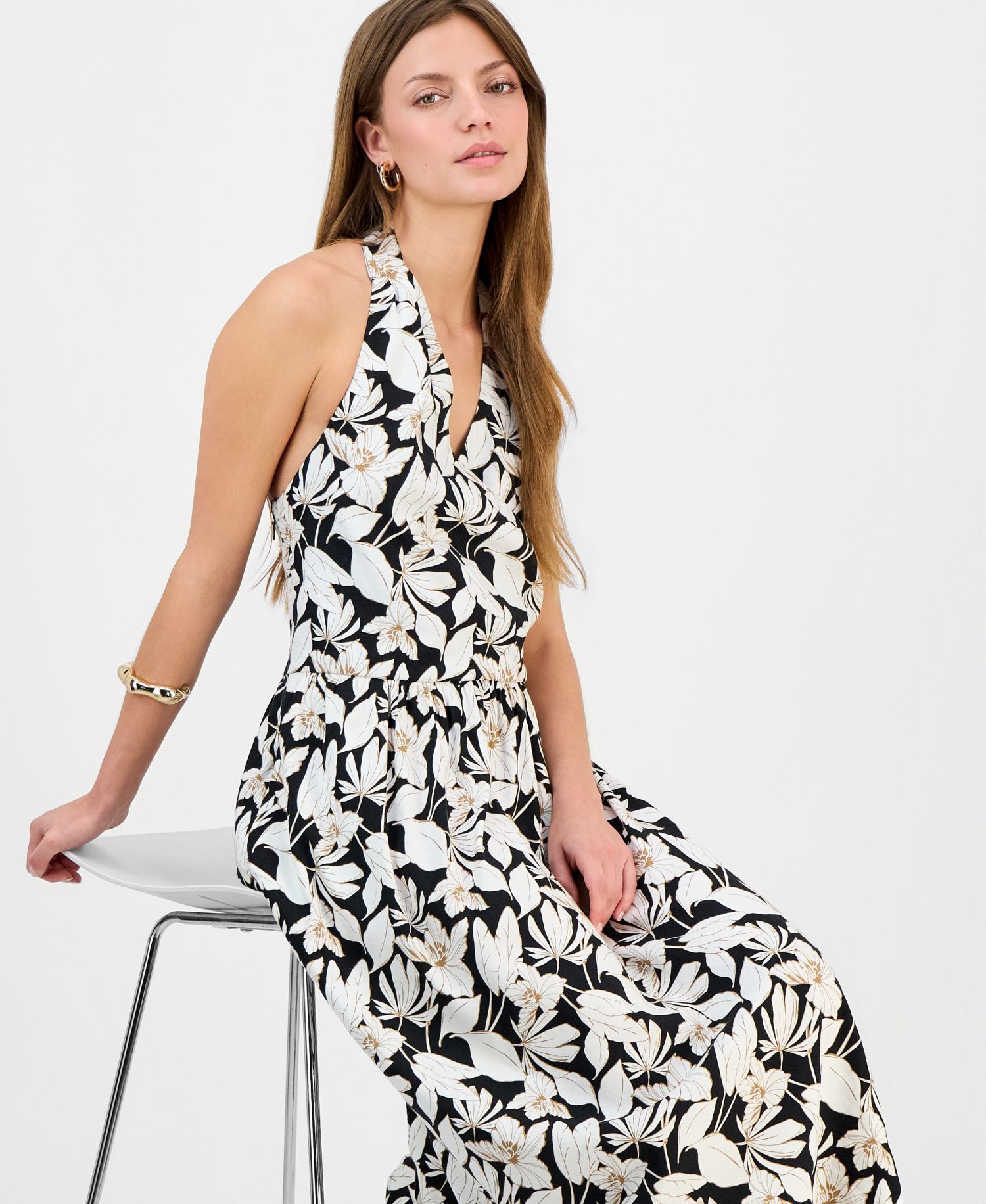 Petite Halter Midi Dress