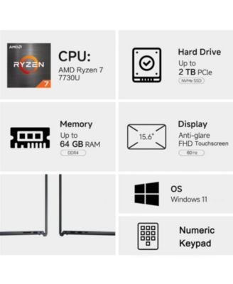 Inspiron 3000 Series Traditional Laptop AMD Ryzen 7 16GB RAM AMD Radeon Graphics 1TB SSD Storage Windows 11 Home 60Hz