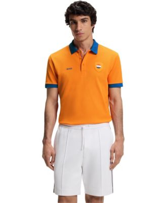 BOSS by Men's Paddy Netherlands Country Flag Trim Polo Shirt