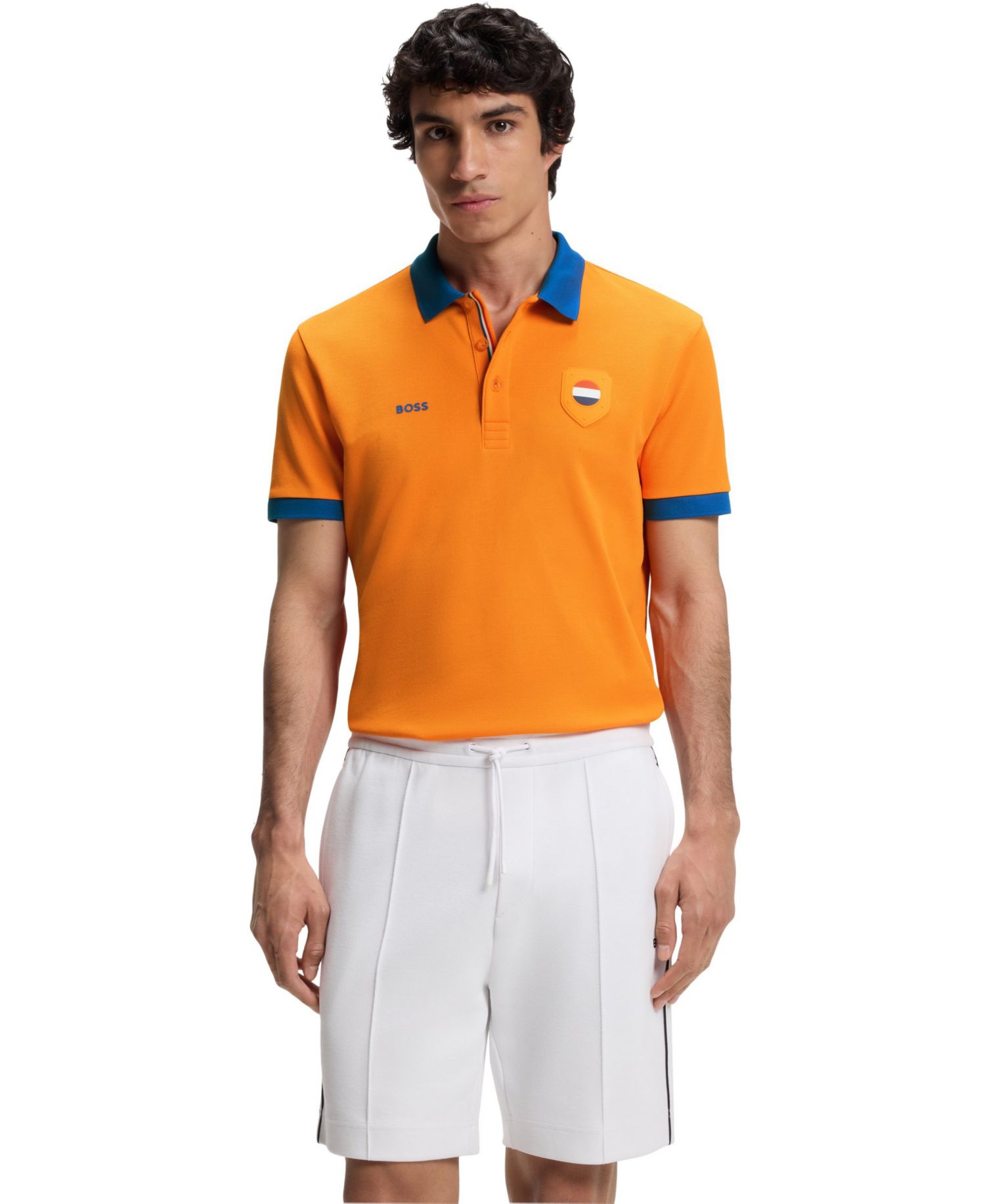 Men's Paddy Netherlands Country Flag Trim Polo Shirt