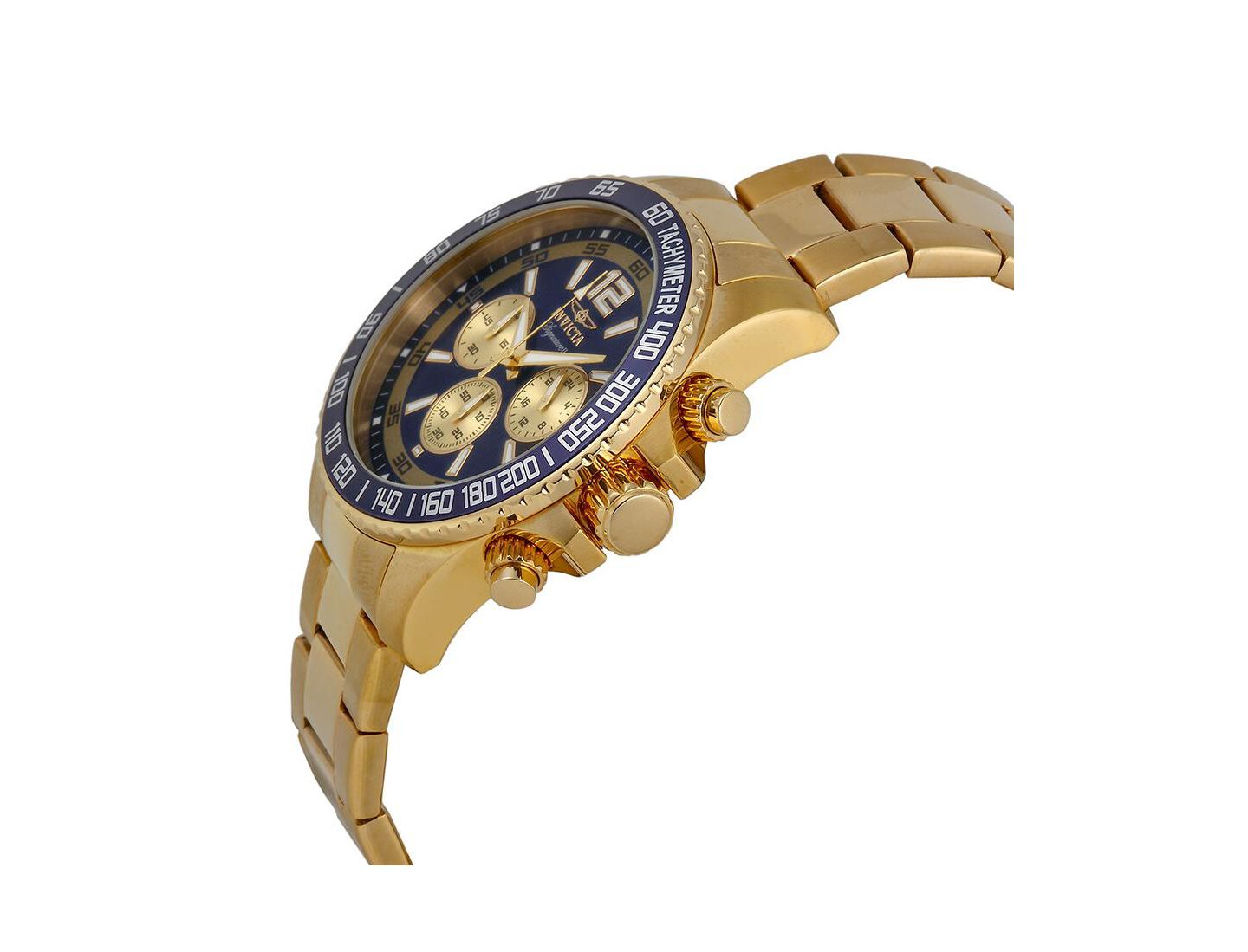 Мужские часы Invicta 7410 Signature Quartz Chronograph Dial, цвет: Золотой — фото 2