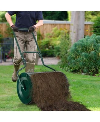 24 in Peat Moss Spreader with Side Latches and Handle