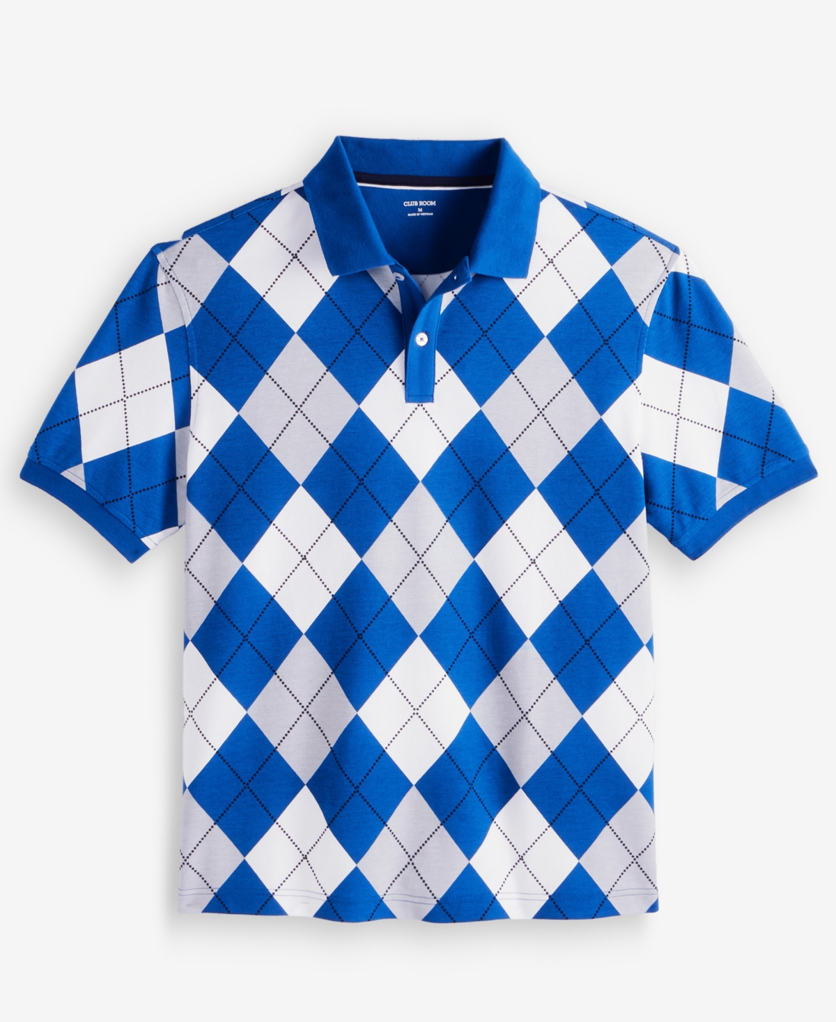 Club Room Men's Fraternity Argyle Polo Shirt, Macy's Exclusive - Collegiate