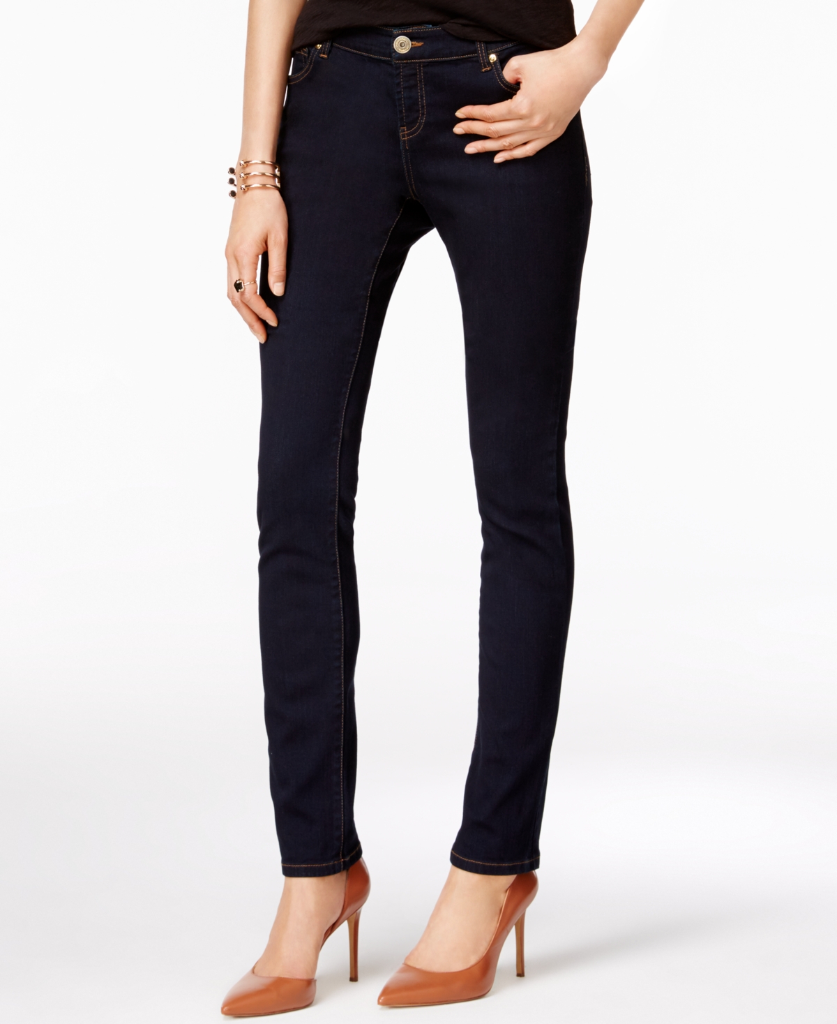 Inc International Concepts Women's Curvy Mid Rise Skinny Jeans