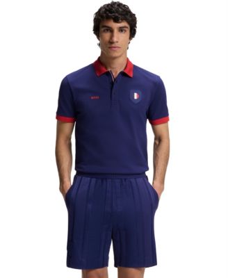 BOSS by Men's Paddy France Country Flag Trim Polo Shirt