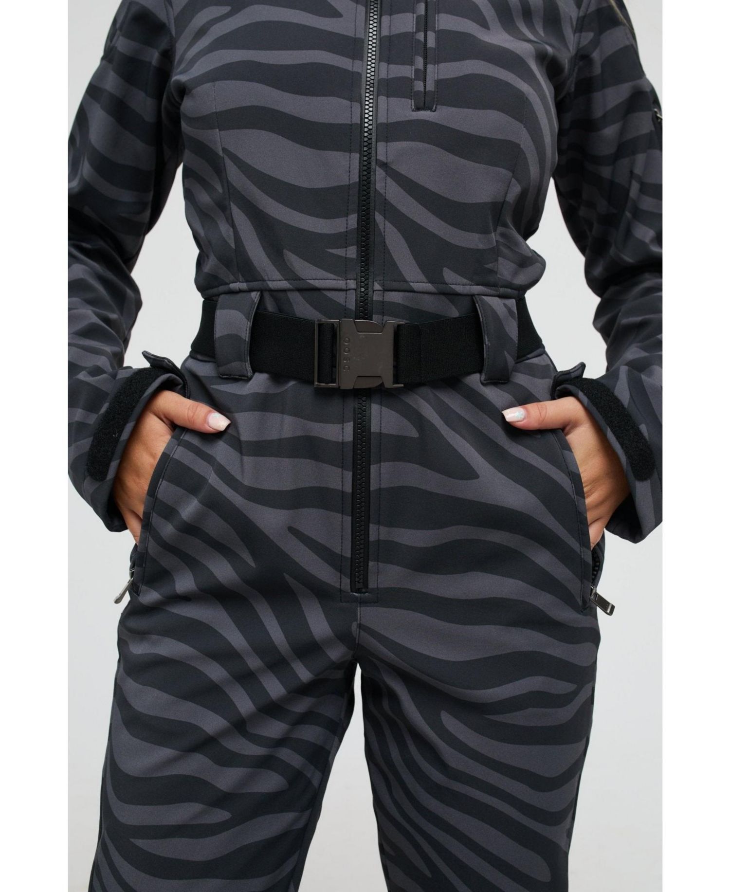 Women's Chic Ski Suit - Black Tiger