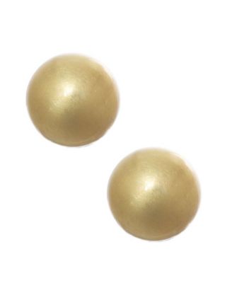 Gold Matte Finish Double Ball Earrings