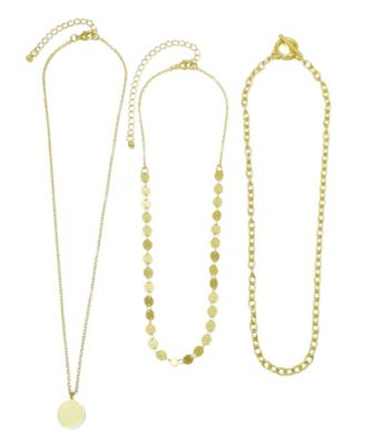 Gold 3-Layer Toggle and Confetti Necklace
