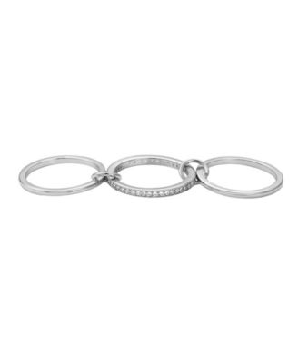 Silver Connected 3-Piece Stack Ring