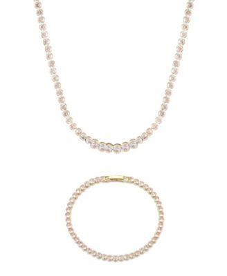 Gold 2-Piece Bezeled Tennis Set