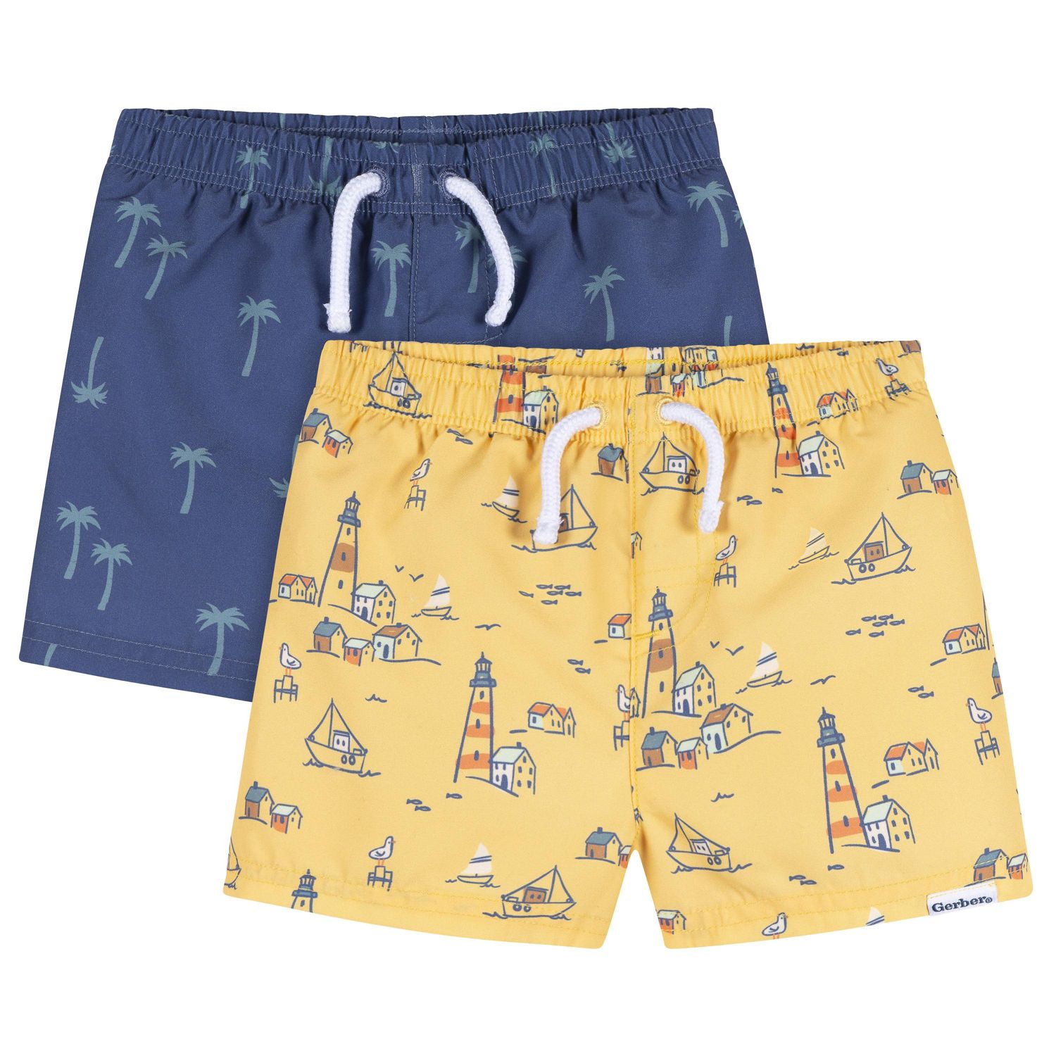 Baby Boys 2-Pack Swim Trunks, Months