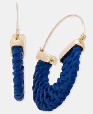 Style Co Gold-Tone Rattan Hoop Earrings Macys Exclusive - Blue 25$