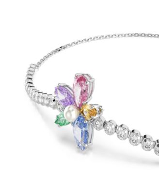 Ariana Grande x Bracelet, Mixed Cuts, Flower, Multicolored, Rhodium Plated