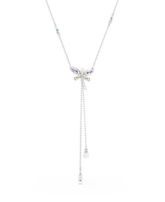 Ariana Grande x Y Necklace, Mixed Cuts, Dragonfly, Multicolored, Rhodium Plated