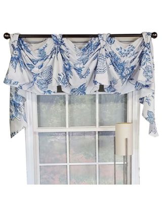 Natalia 3-Scoop Victory Swag  Top Tabs Center Luxurious Window Treatment 25 Tails 50 x 18