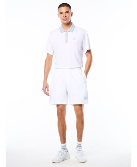 Мужские шорты Sergio Tacchini Racchetto Short, 6.5" inseam, цвет: Яркий белый