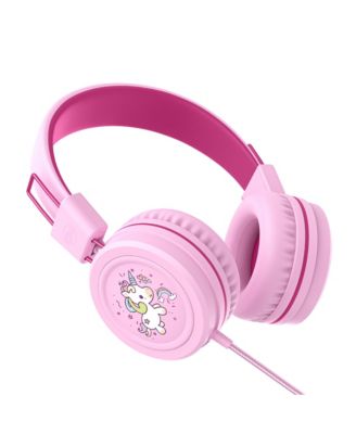 KidJamz KJ55AUX 3.5mm Safe Listening Kid's Headphones with Headset and Color Graphics