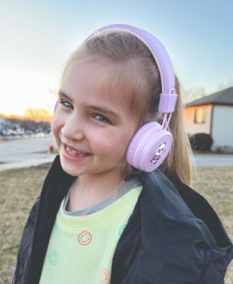 KidJamz KJ55AUX 3.5mm Safe Listening Kid's Headphones with Headset and Color Graphics