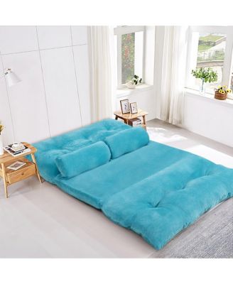 Floor Sofa Bed 6-Position Adjustable Sleeper Lounge Couch with 2 Pillows