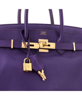 Birkin 30 Handbag Purple Swift with Gold Hardware