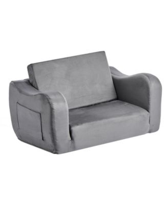 2-in-1 Kids Sofa Foldable Toddler Couch Convertible Chair and Lounger