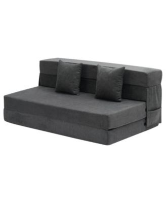 Folding Sofa Bed, 3-in-1 with Memory Foam Mattress, Convertible Sleeper Chair