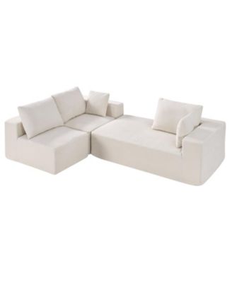 Modular Sectional Sofa, L Shaped with Chaise, Cloud Couch for Living Room