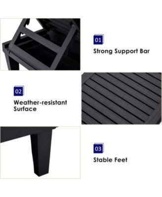 Outdoor Chaise Lounge Chair, Lightweight Patio Lounge Recliner Chair