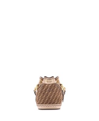 Mini Mon Tresor Bucket Bag Zucca Suede