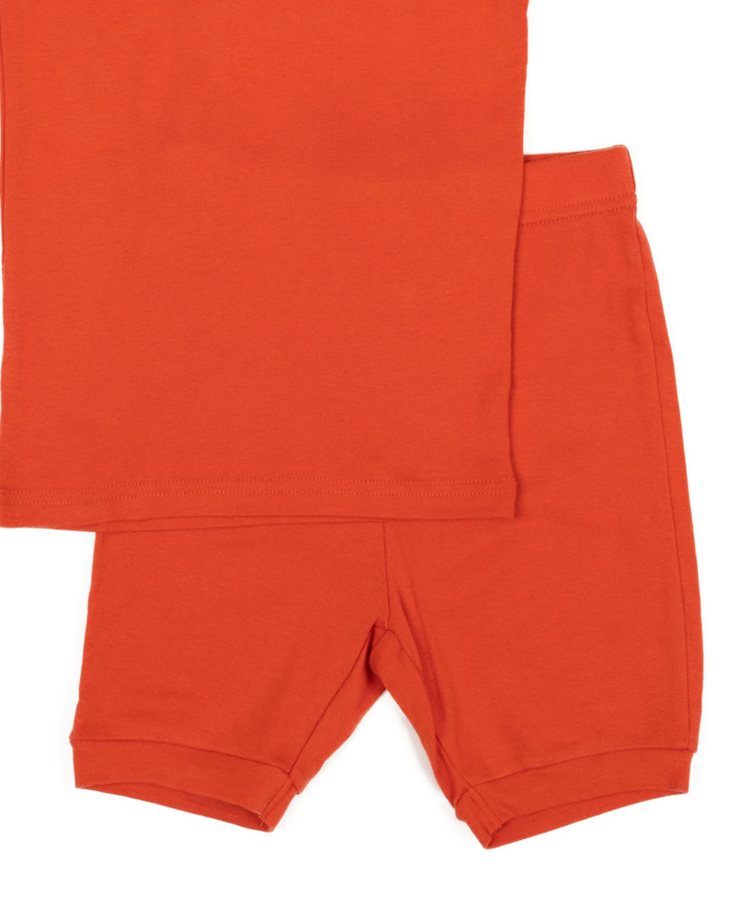 Toddler Matching Family Two Piece Cotton Short Sleeve Shirt and Shorts Solid Color Pajamas 2T-5T