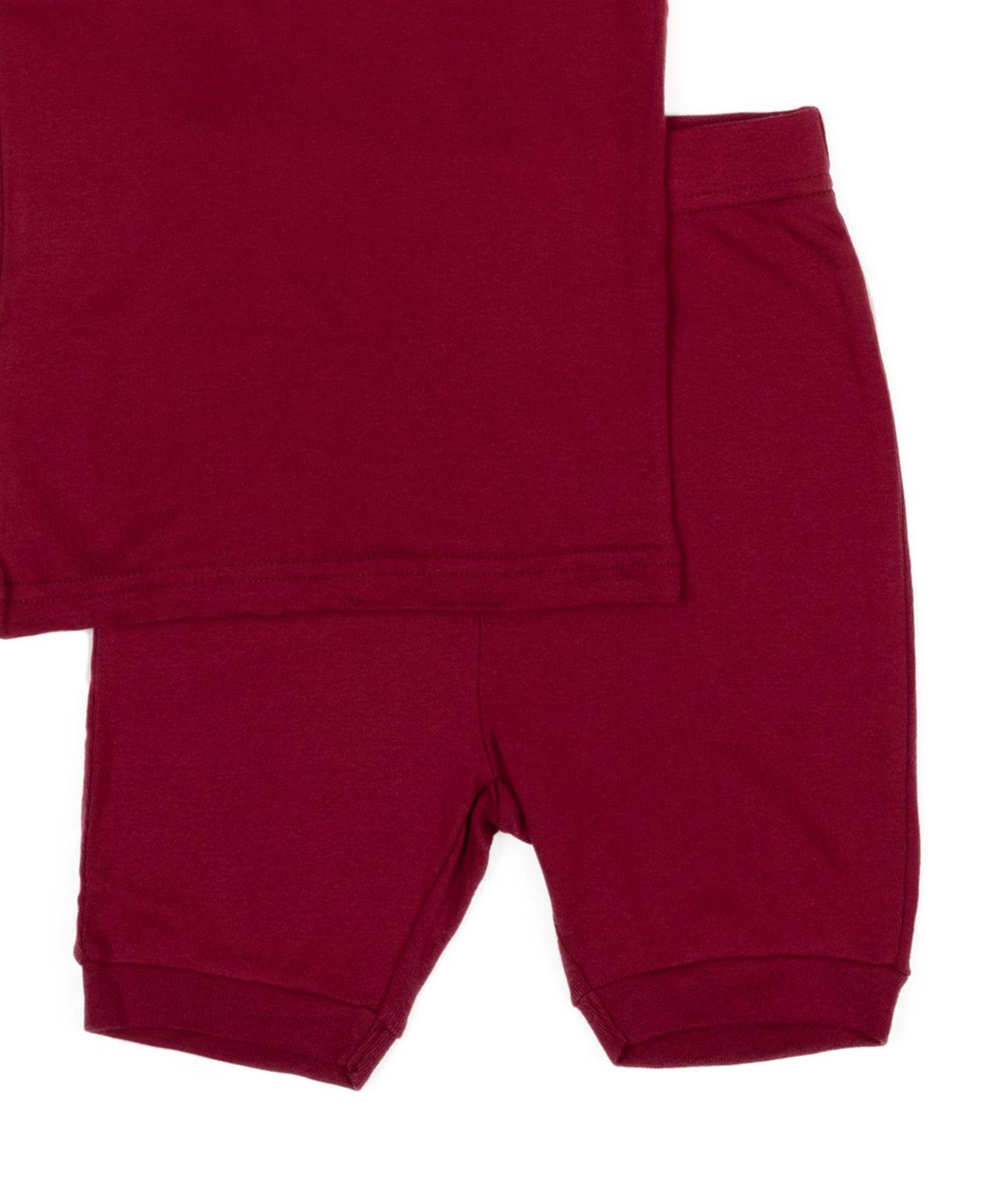 Toddler Matching Family Two Piece Cotton Short Sleeve Shirt and Shorts Solid Color Pajamas 2T-5T