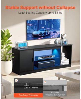 TV Stand for 65inches TV, Modern Entertainment Center with Storage