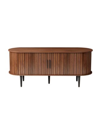 47 Inches Modern TV Stand with Sliding Door and Storage Compartment