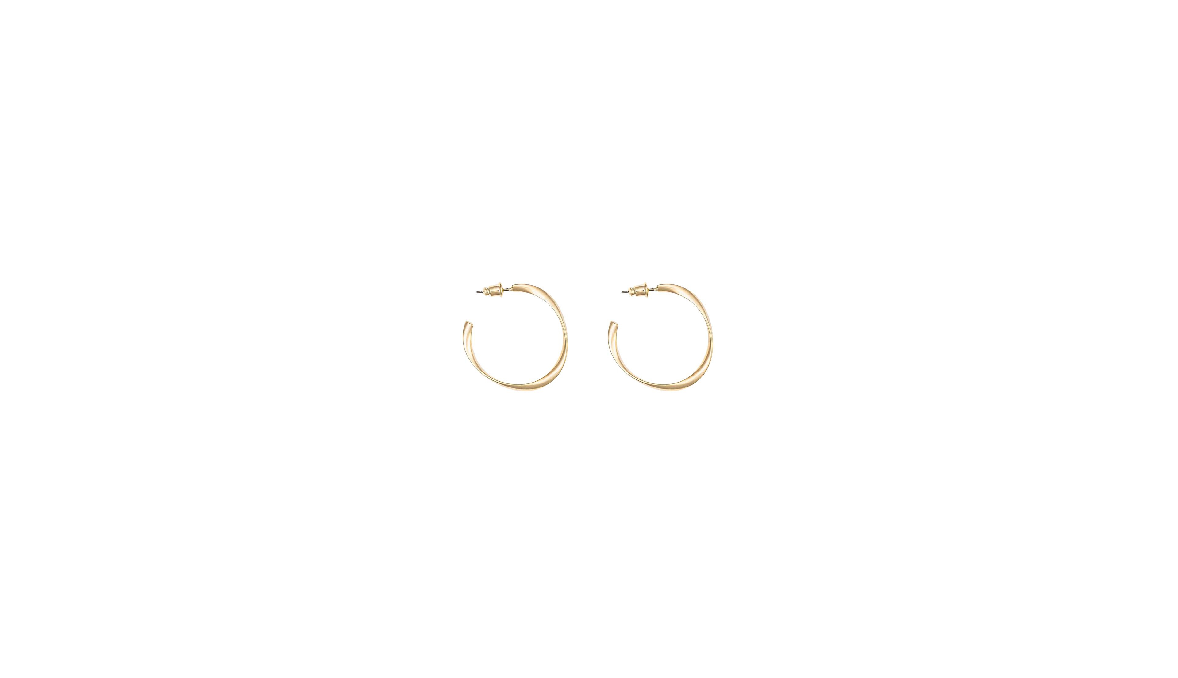Bearfruit Jewelry Leslie Small Sculpted Oval Hoop Earrings Dainty Trendy