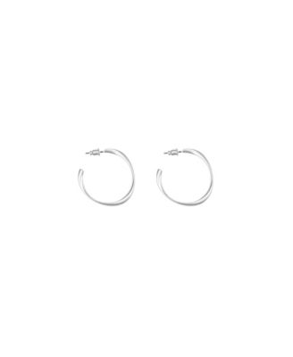 Bearfruit Jewelry Leslie Small Sculpted Oval Hoop Earrings Dainty Trendy - Silver 29$