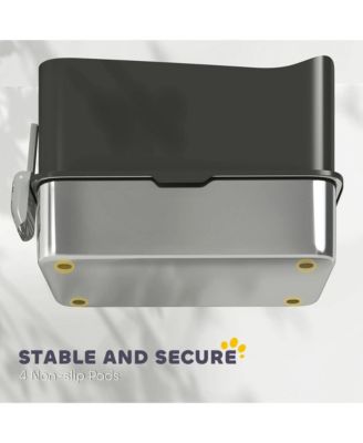 Zeus and Ruta Cat Litter Box with Scoop, Top-Entry Design, Non-Slip Pads, Odor Control, Easy Cleanup, Jumbo Capacity