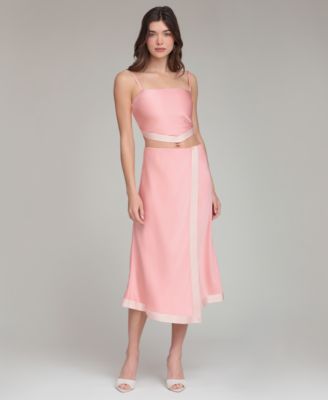 Women's Asymmetrical Wrap Midi Skirt