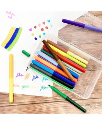 Clear Pencil Case Plastic Stackable Box School Classroom Supply