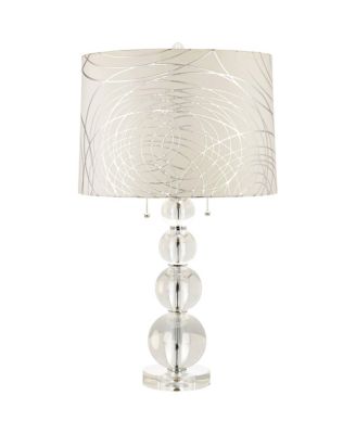 Modern Table Lamp 26.5" High Clear Crystal Stacked Spheres