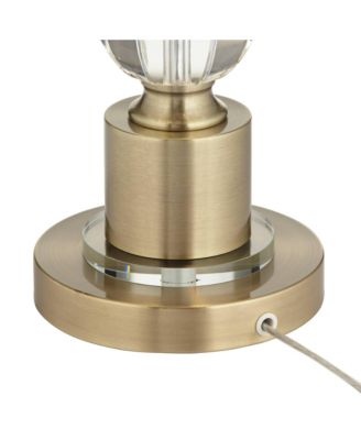 Jordan 27 1/2" Tall Traditional Table Lamp Pull Chain Brass Finish Metal Crystal Single Living Room Bedroom