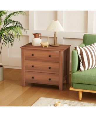 3 Drawer Bedside Dresser Chest for Bedroom Storage