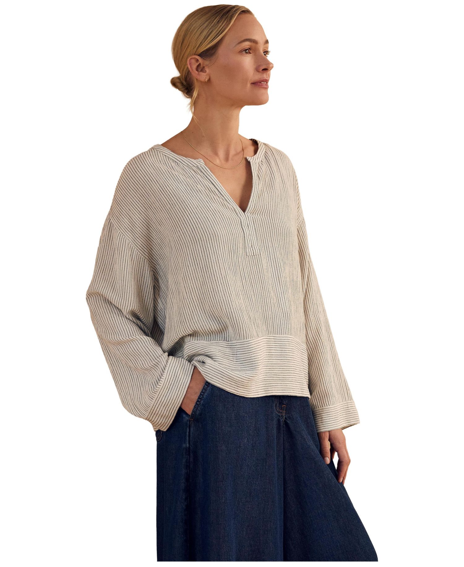 Women's V Neck Relaxed Swing Top