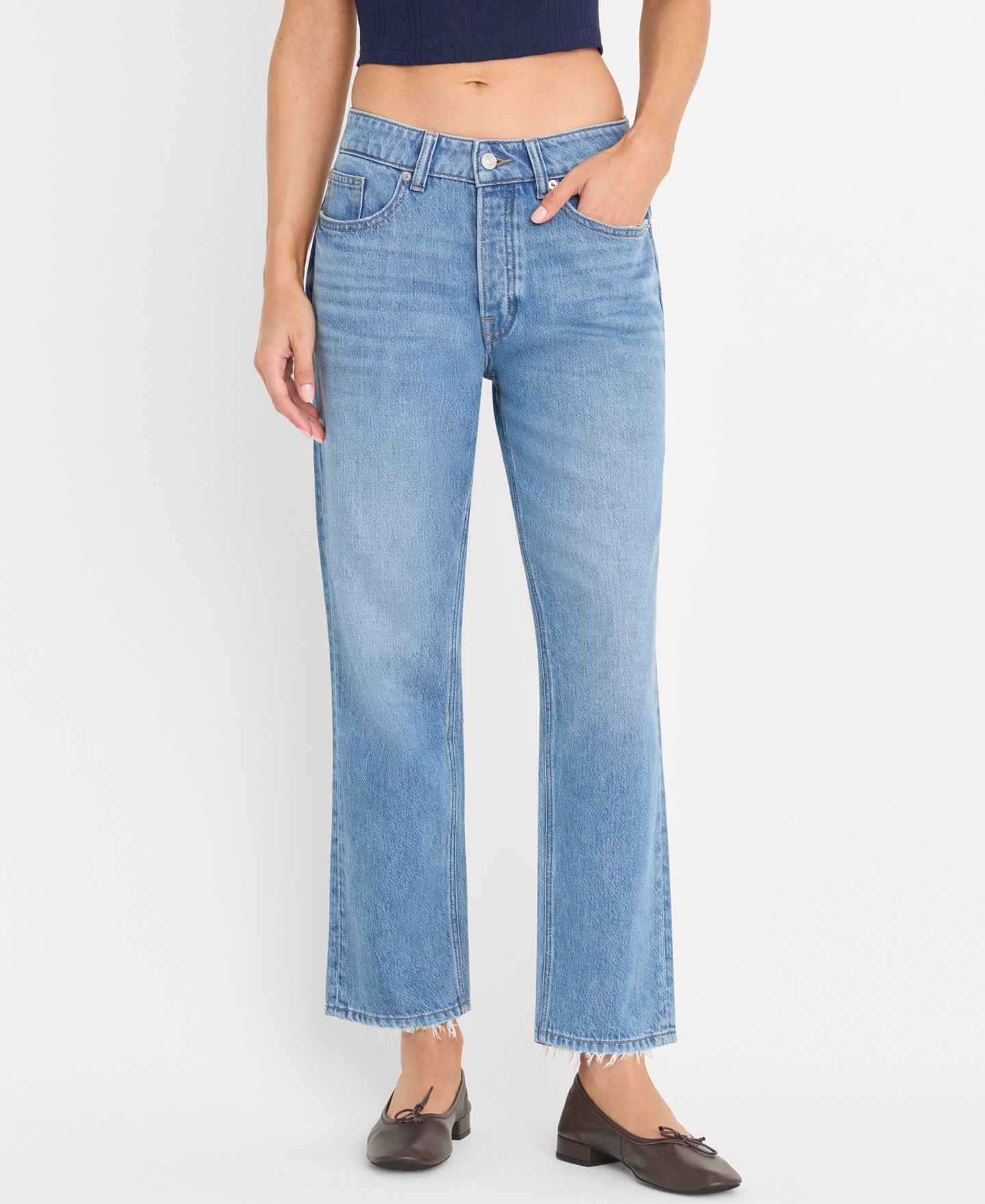 Женские джинсы Good American Weightless Mid-Rise Boyfriend, цвет: Индиго — фото 3